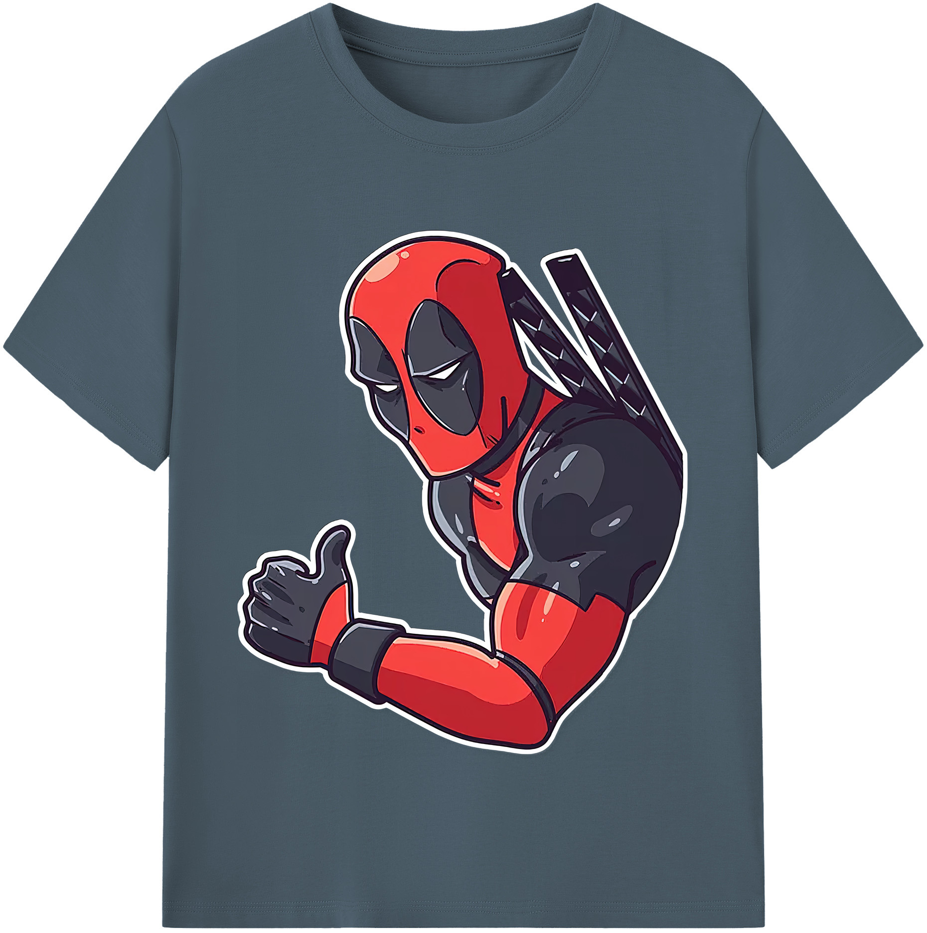 （画像用） Deadpool デッドプール 綿100％半袖Tシャツ（フロントプリント）